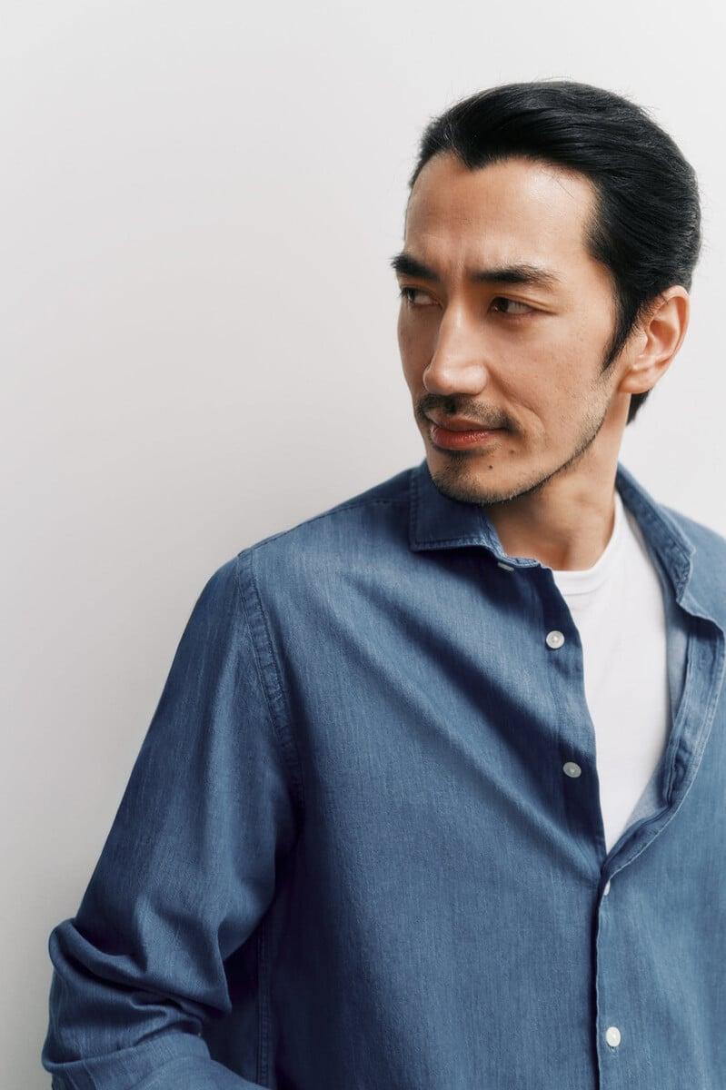 Cortefiel Camisa Vaquera Manga Larga 