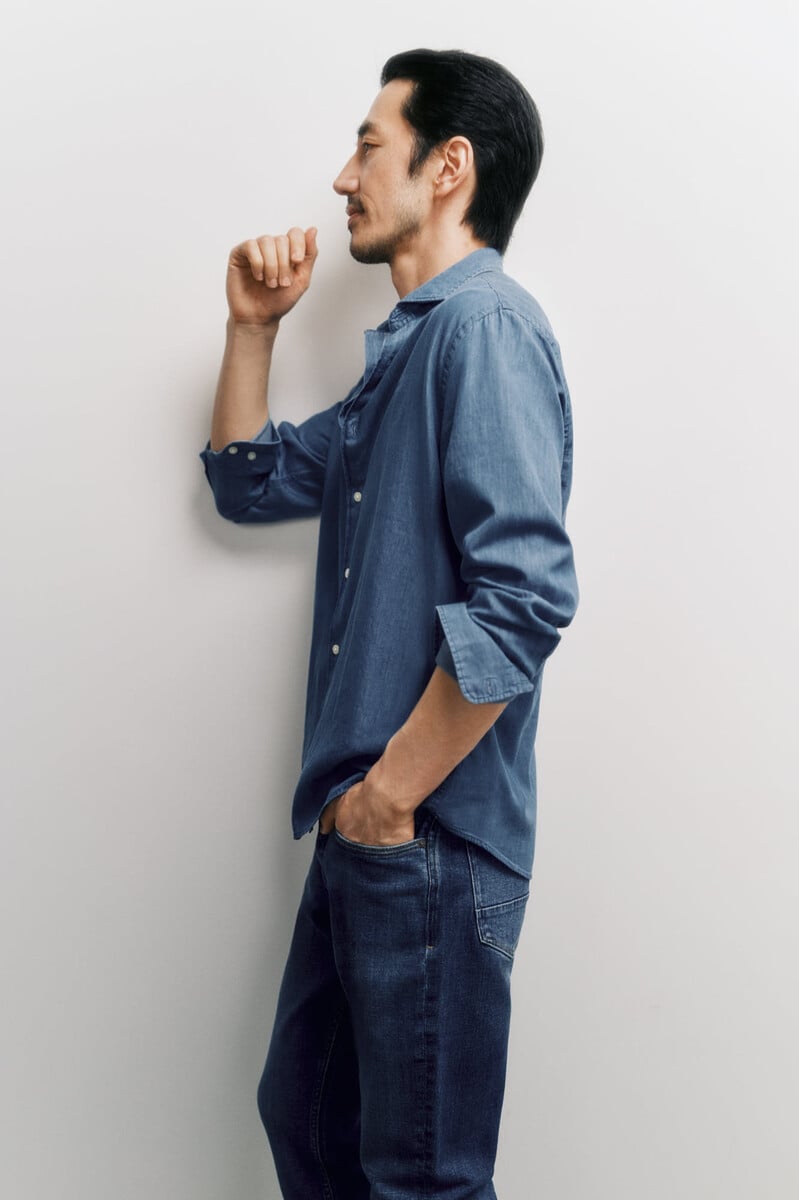 Cortefiel Camisa vaquera manga larga 