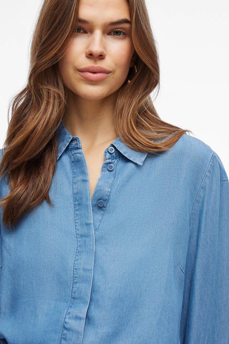 Cortefiel Camisa Vaquera Manga Larga