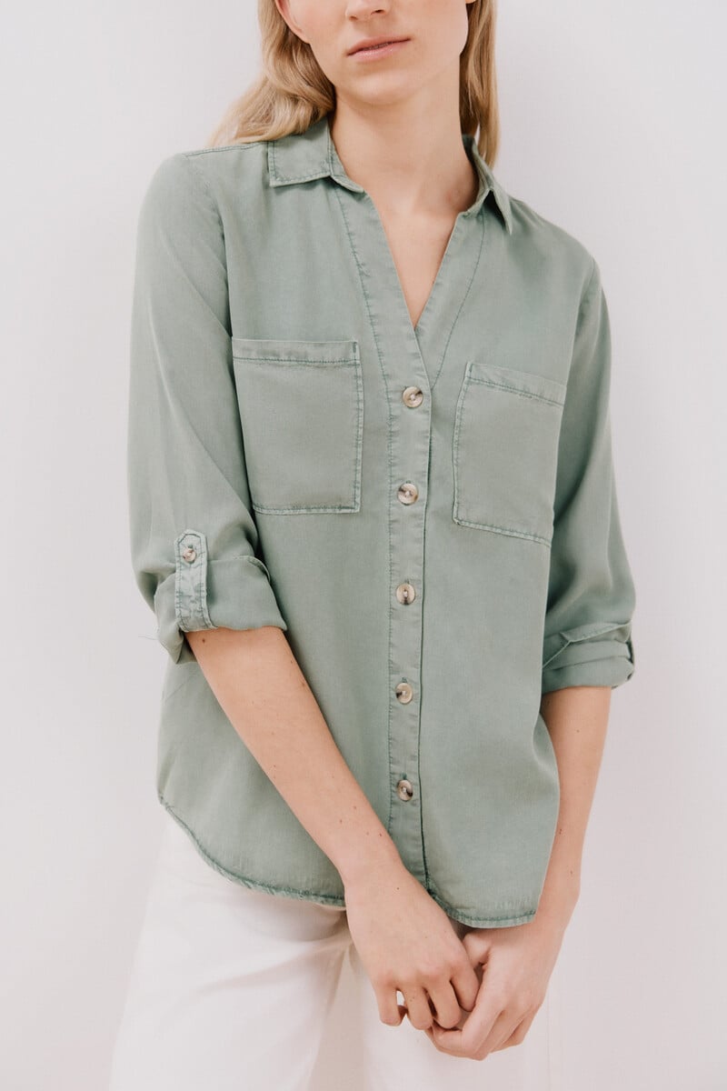 Cortefiel Camisa Vaquera Tencel