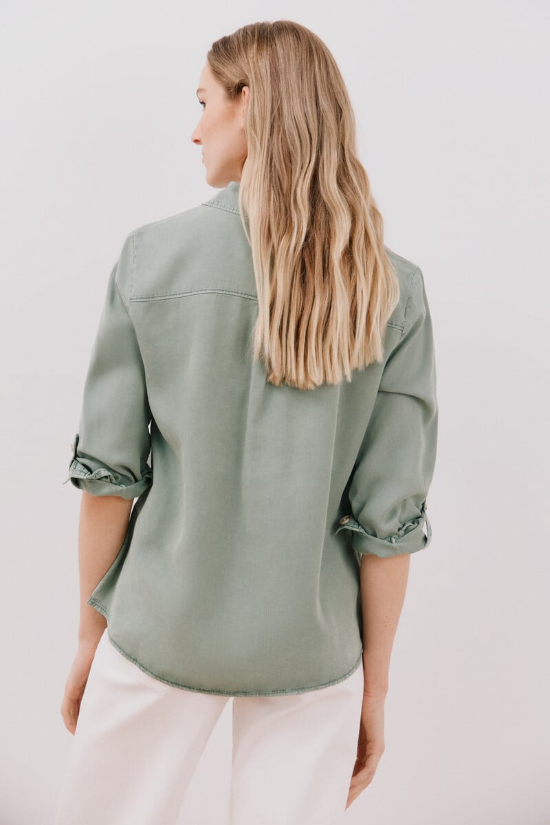 Cortefiel Camisa Vaquera Tencel