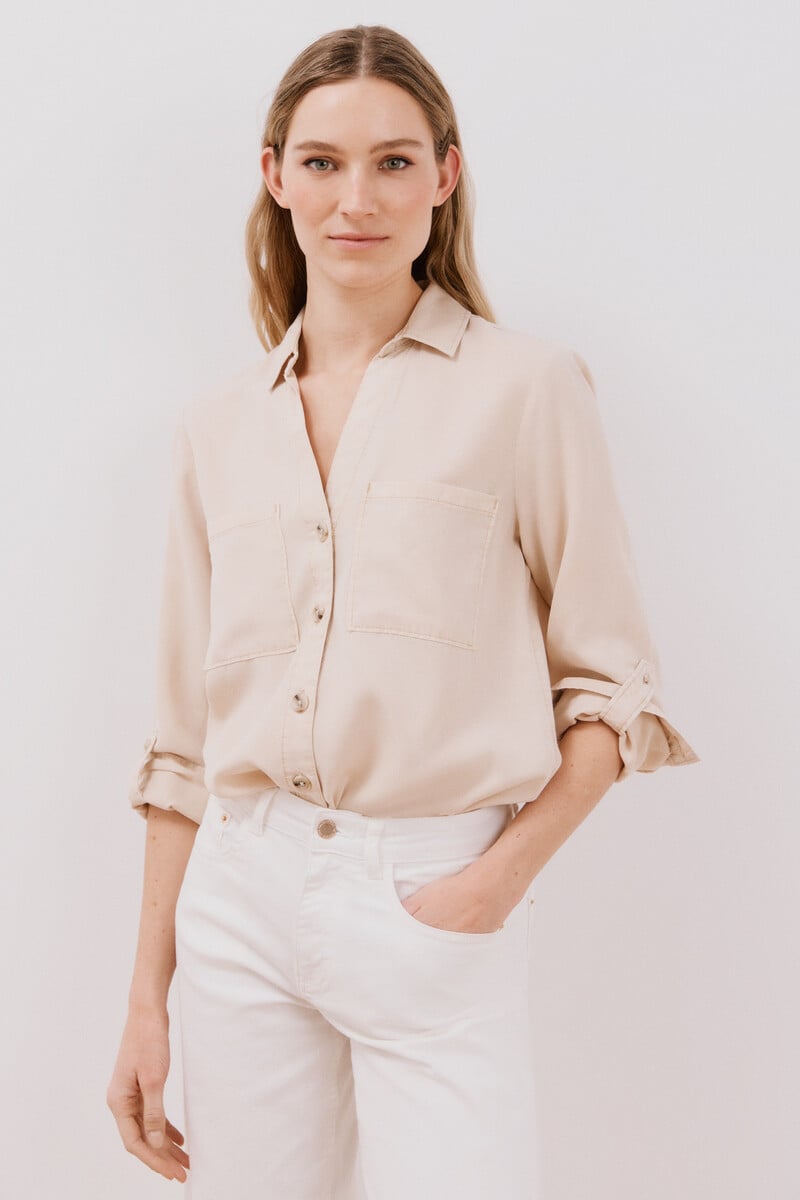 Cortefiel Camisa Vaquera Tencel