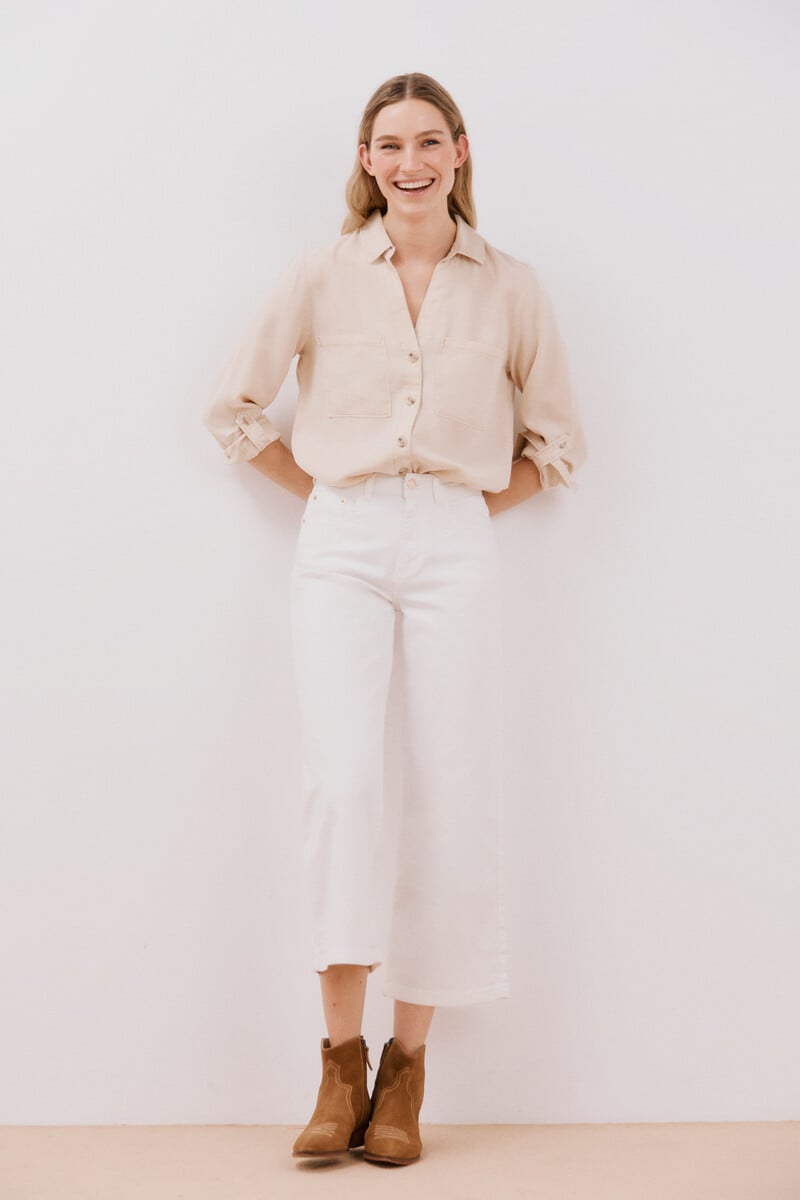 Cortefiel Camisa Vaquera Tencel