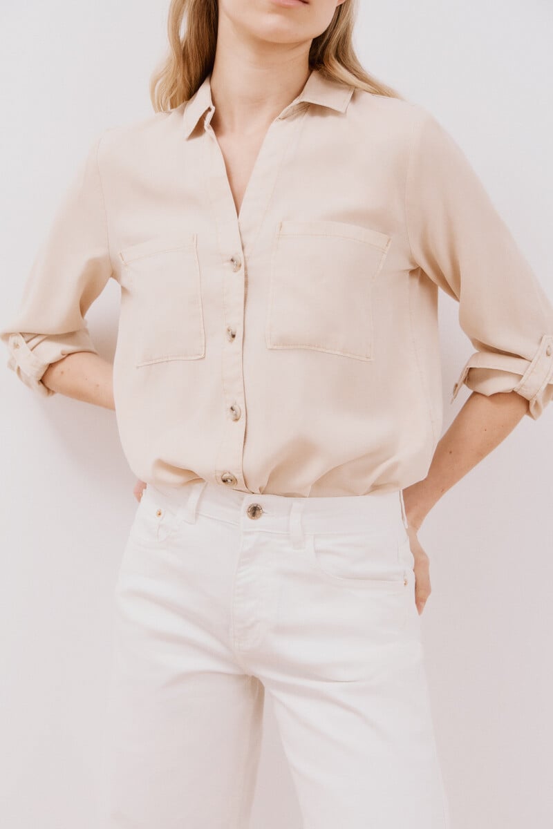 Cortefiel Camisa Vaquera Tencel