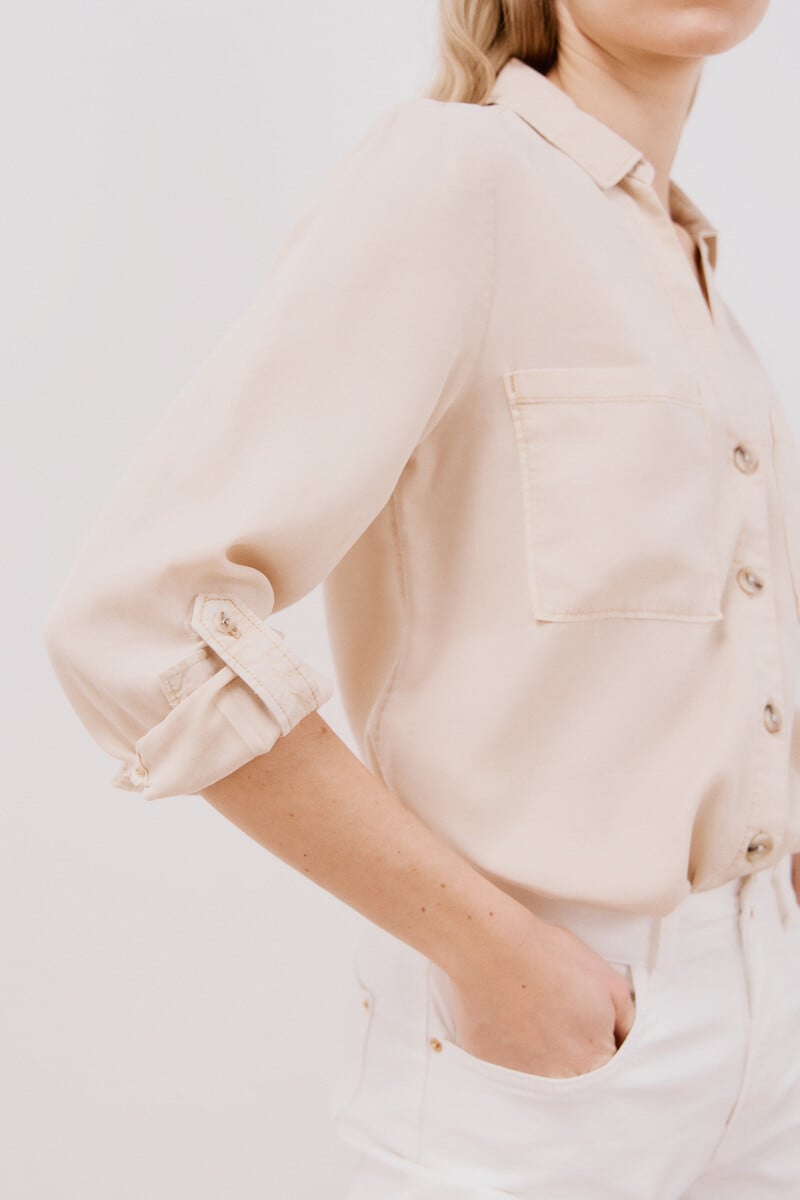 Cortefiel Camisa Vaquera Tencel