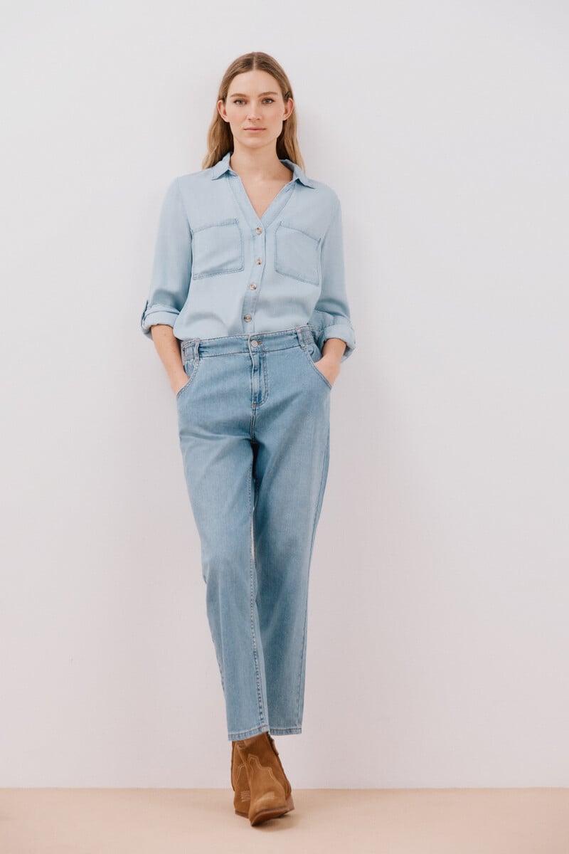 Cortefiel Camisa Vaquera Tencel