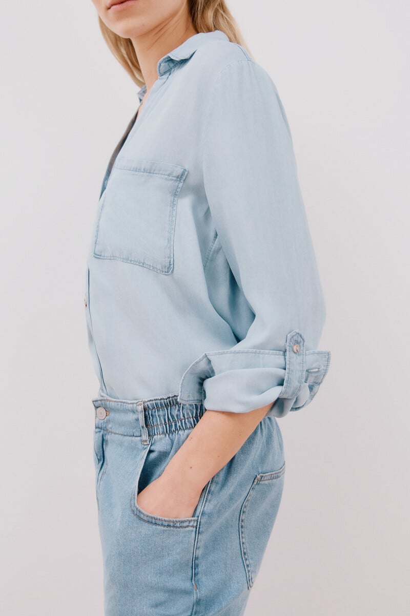 Cortefiel Camisa Vaquera Tencel