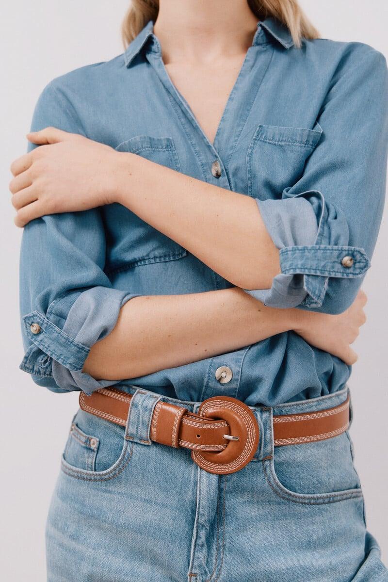 Cortefiel Camisa Vaquera Tencel