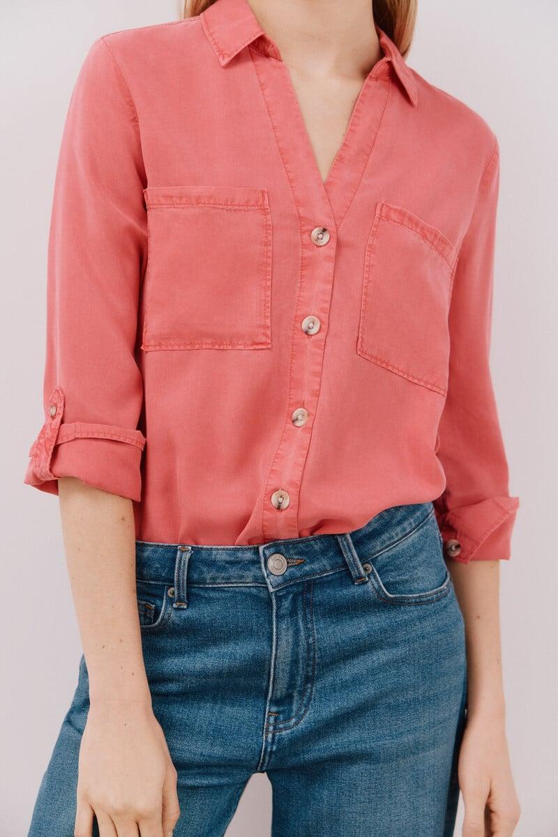 Cortefiel Camisa Vaquera Tencel