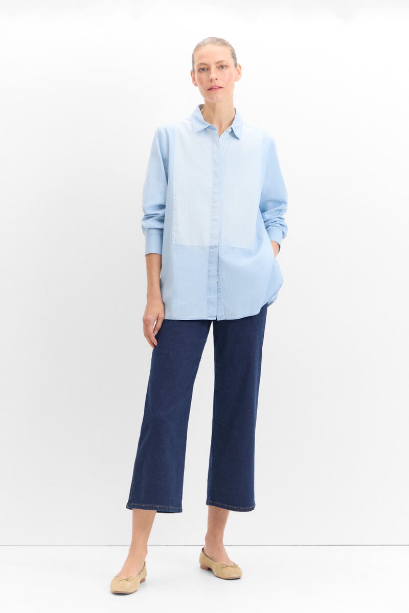 Cortefiel Camisa Vaquera Tonos