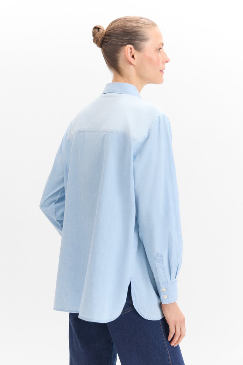 Cortefiel Camisa Vaquera Tonos