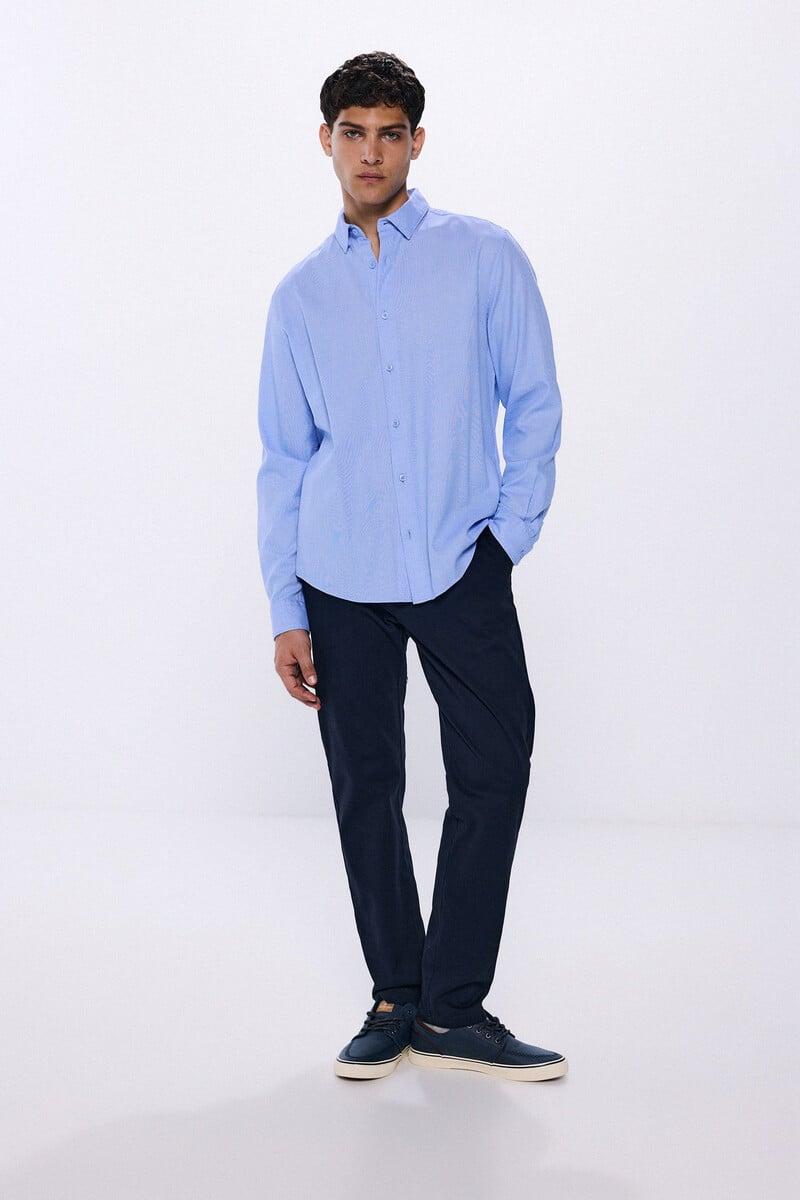 Cortefiel Camisa Vestir Bicolor
