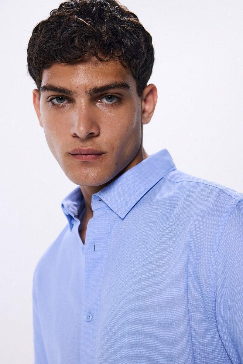 Cortefiel Camisa Vestir Bicolor