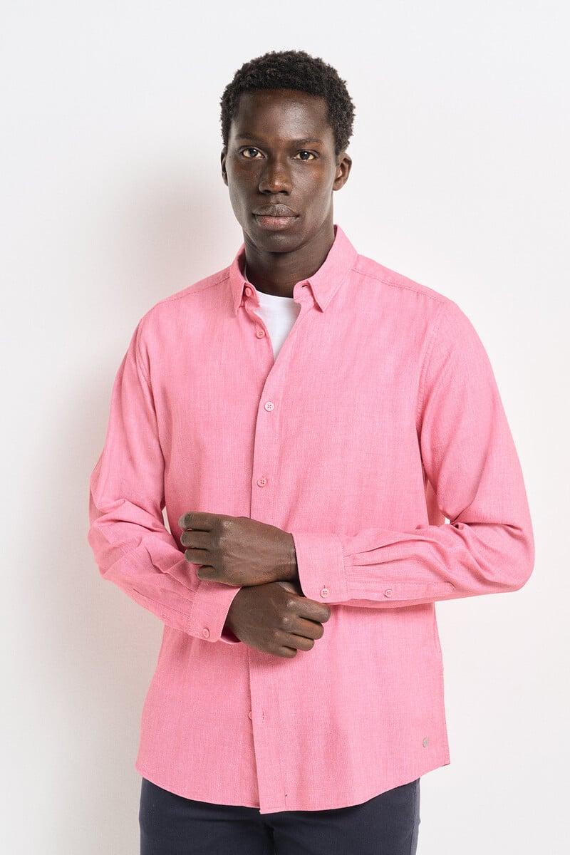 Cortefiel Camisa vestir bicolor
