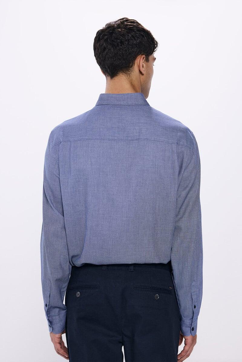 Cortefiel Camisa Vestir Bicolor