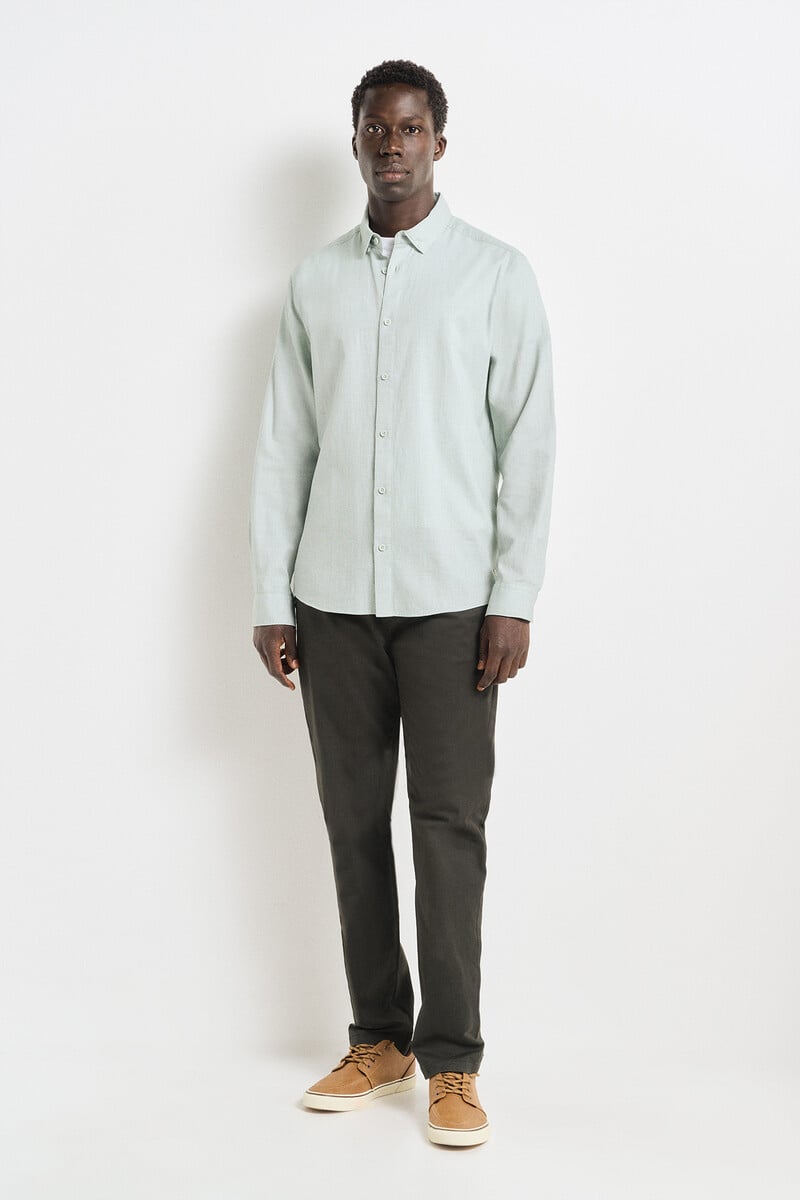 Cortefiel Camisa Vestir Bicolor