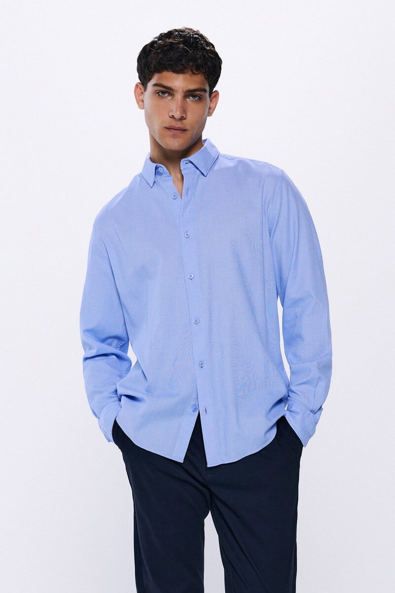 Cortefiel Camisa vestir bicolor