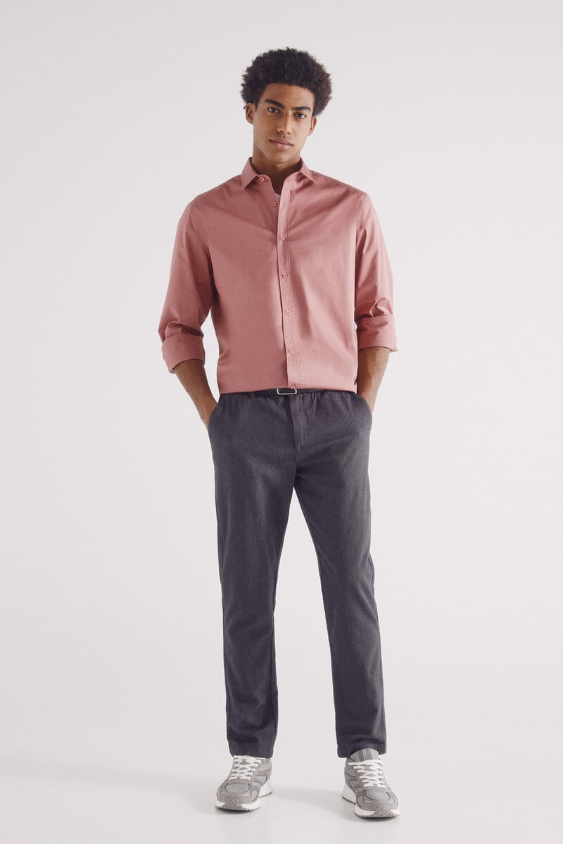 Cortefiel Camisa Vestir Elástica