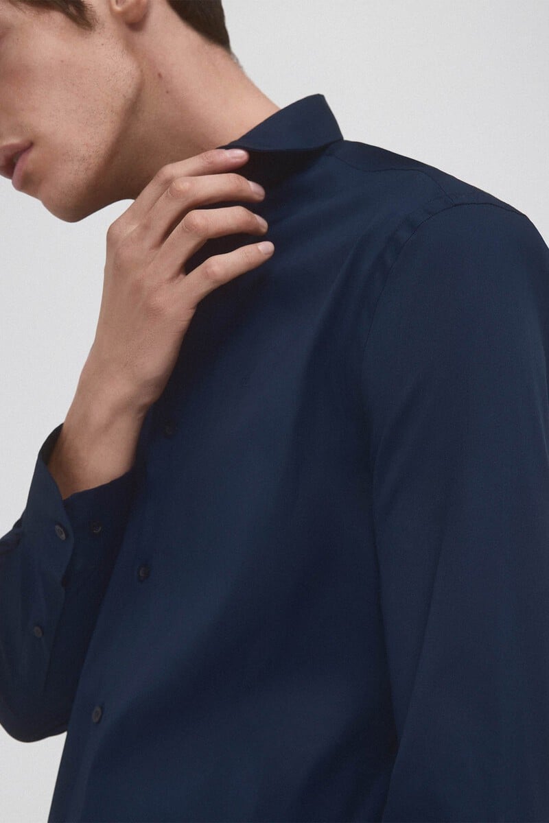 Cortefiel Camisa Vestir Lisa Fácil Plancha