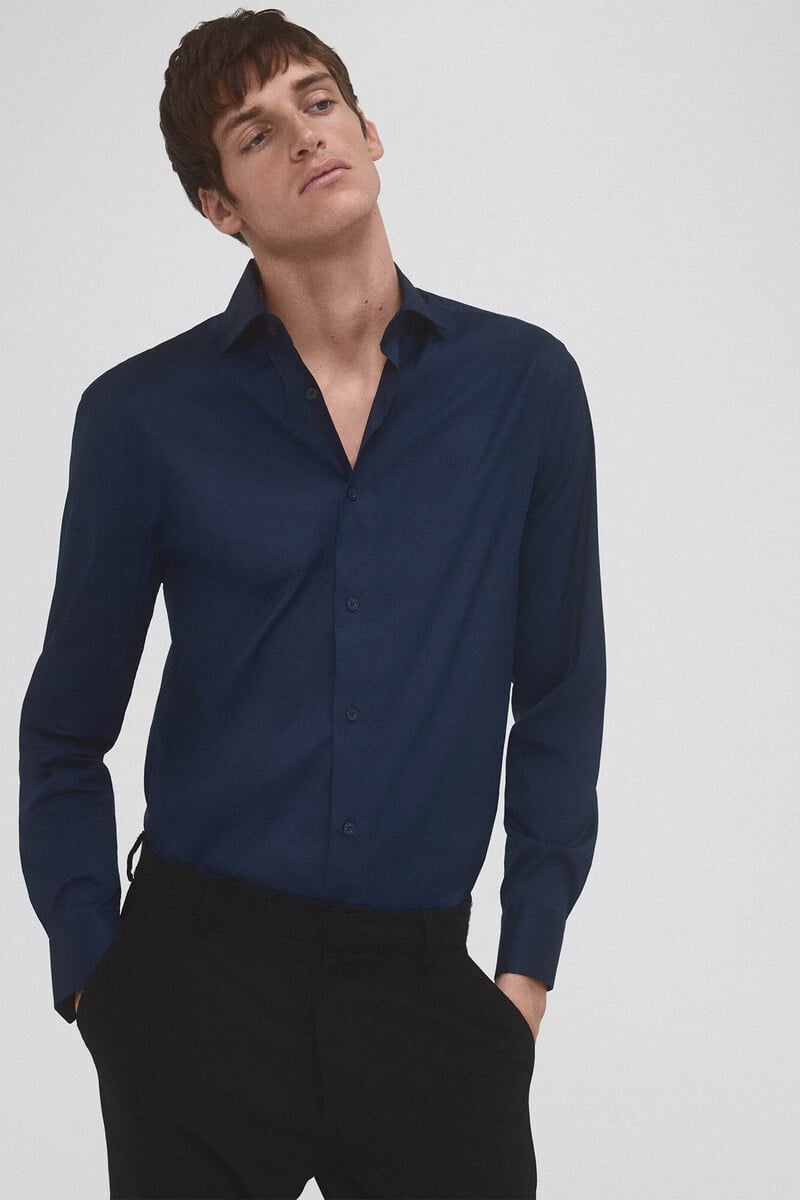 Cortefiel Camisa Vestir Lisa Fácil Plancha