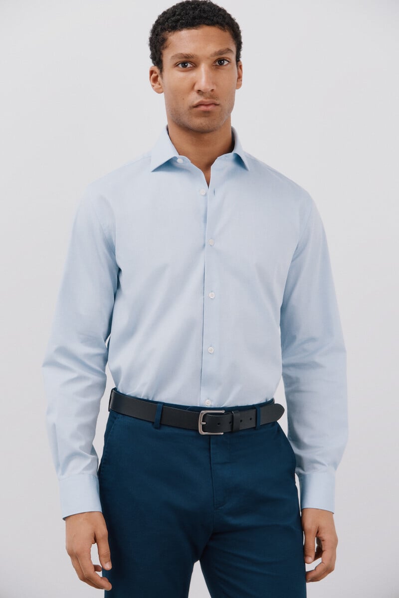 Cortefiel Camisa Vestir Lisa Fácil Plancha