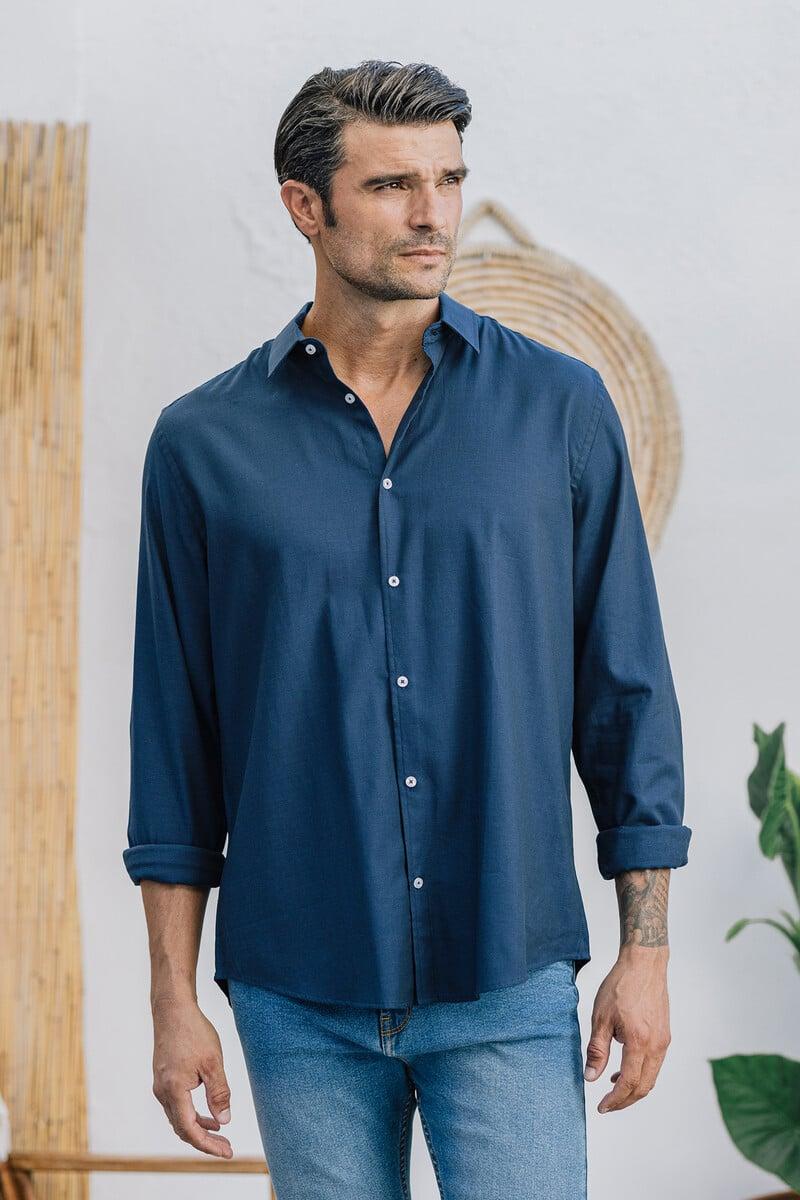 Cortefiel Camisa Vestir Simil Liso