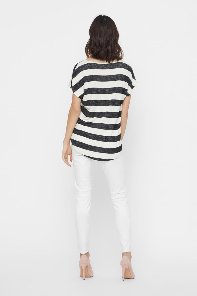 Cortefiel Camiseta A Rayas De Mujer Manga Corta