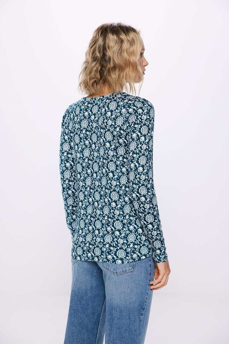 Cortefiel Camiseta Abertura Escote Punto Cortado