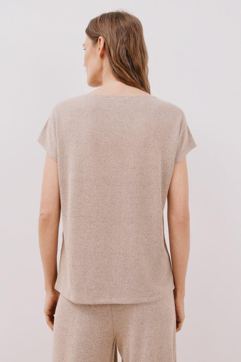 Cortefiel Camiseta Aspecto Rústico Con Botones