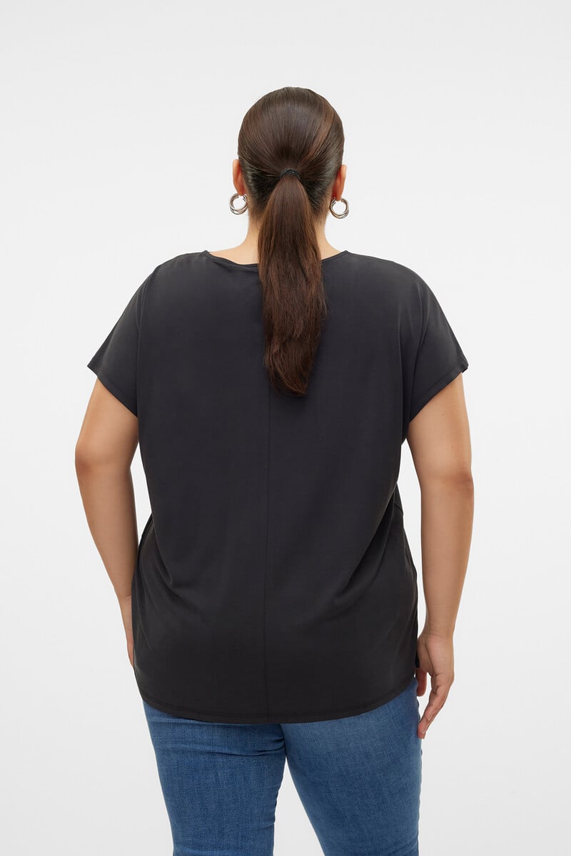 Cortefiel Camiseta Básica Con Encaje Talla Grande