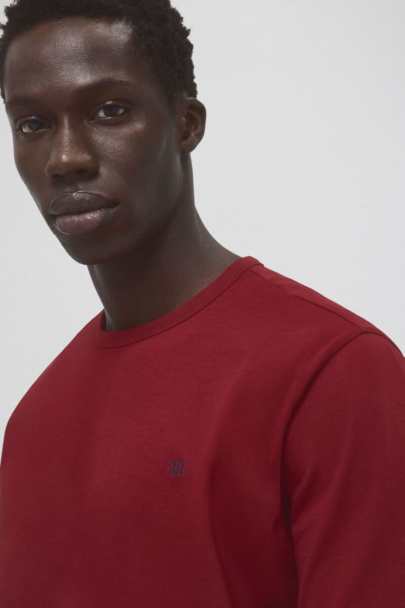 Cortefiel Camiseta Básica Con Logo Bordado