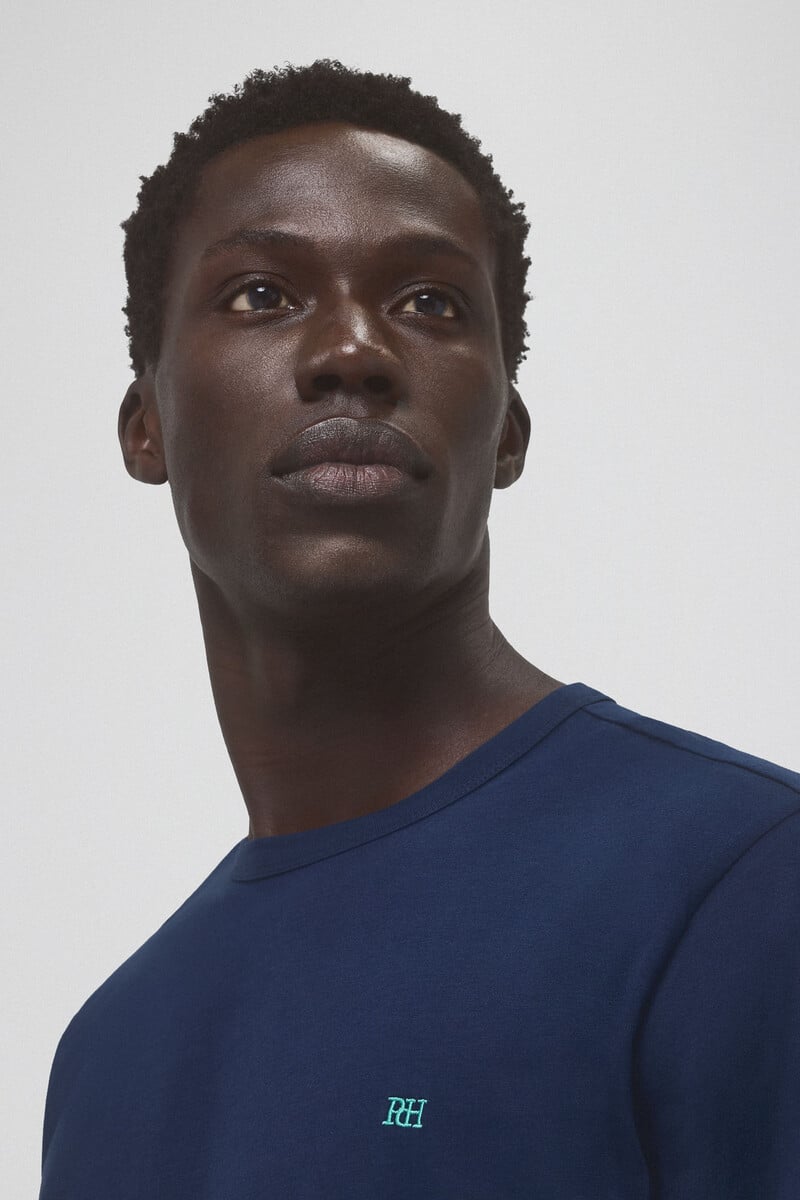 Cortefiel Camiseta Básica Con Logo Bordado