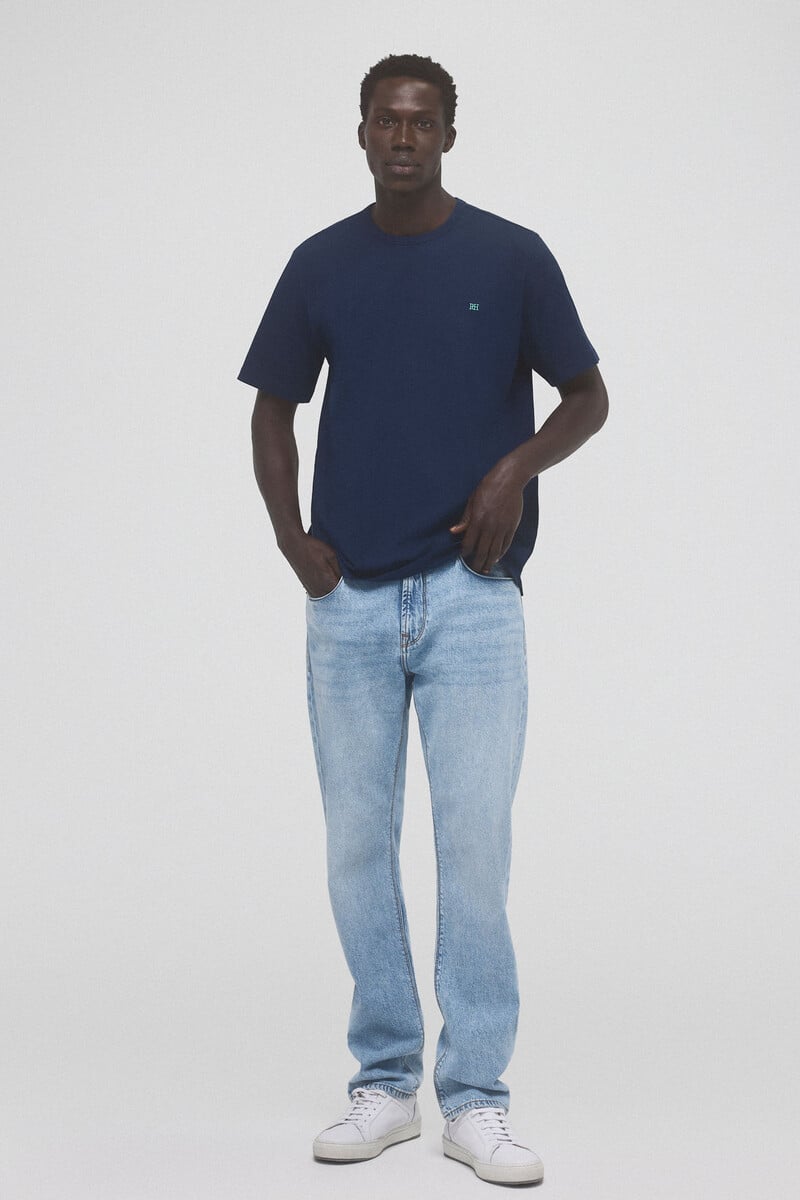 Cortefiel Camiseta Básica Con Logo Bordado