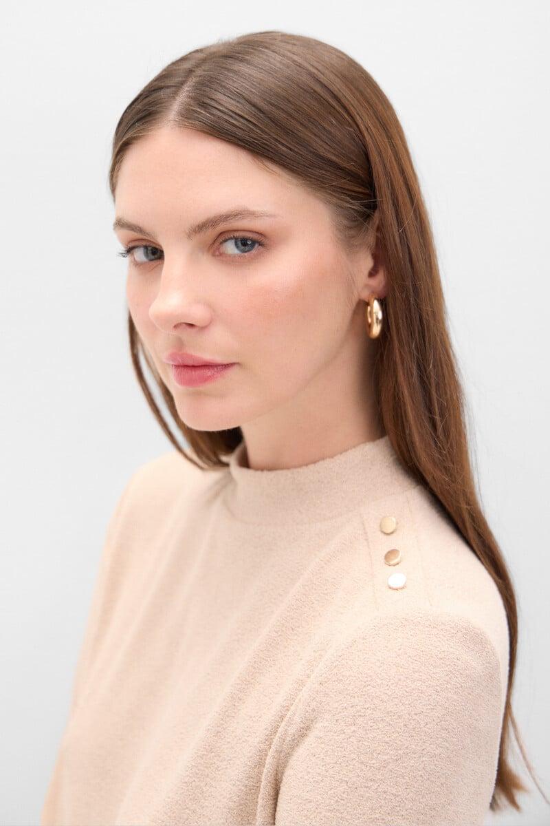 Cortefiel Camiseta Básica Con Toque De Lurex