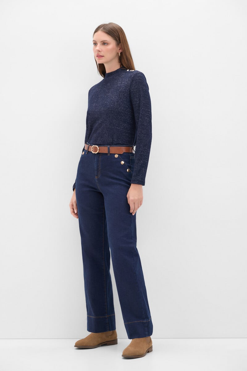 Cortefiel Camiseta Básica Con Toque De Lurex