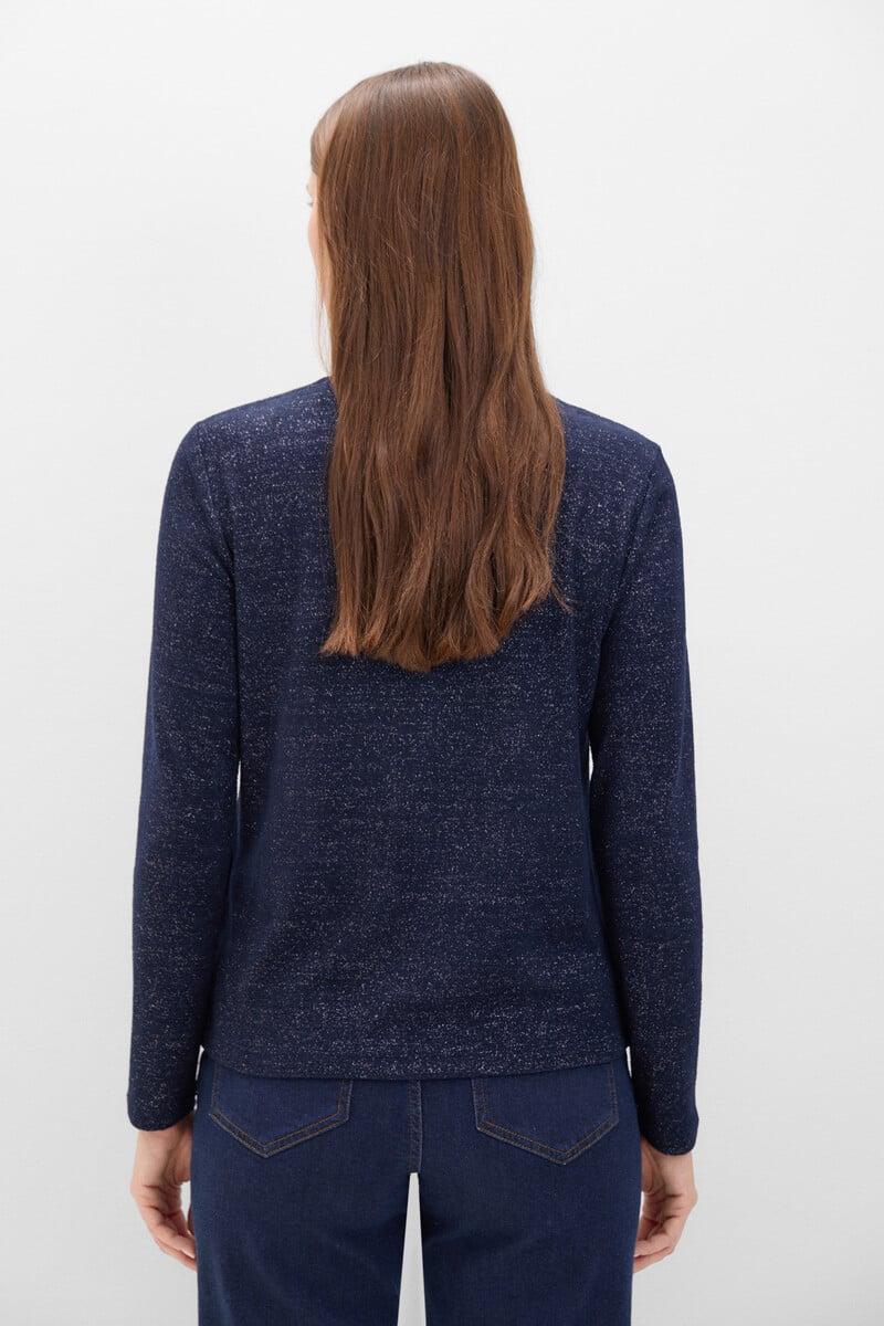 Cortefiel Camiseta Básica Con Toque De Lurex
