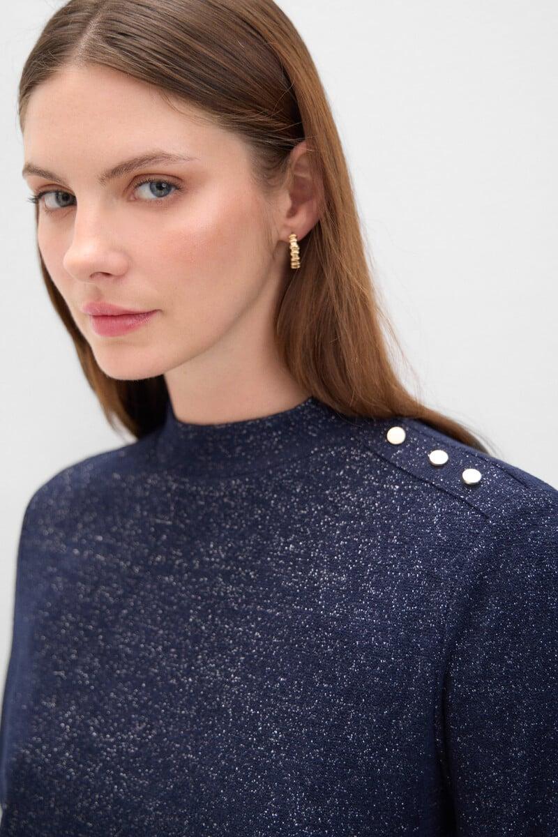 Cortefiel Camiseta básica con toque de lurex