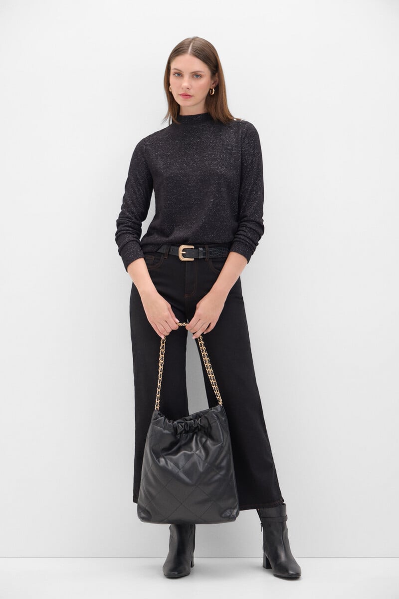 Cortefiel Camiseta Básica Con Toque De Lurex