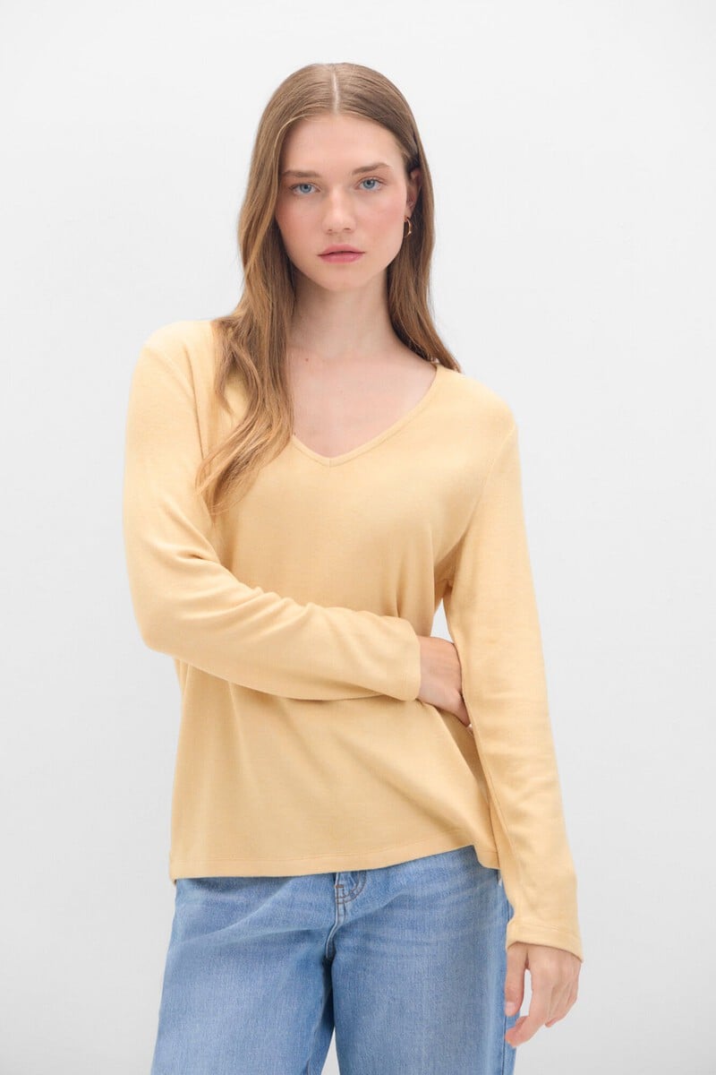 Cortefiel Camiseta Básica Cuello Pico