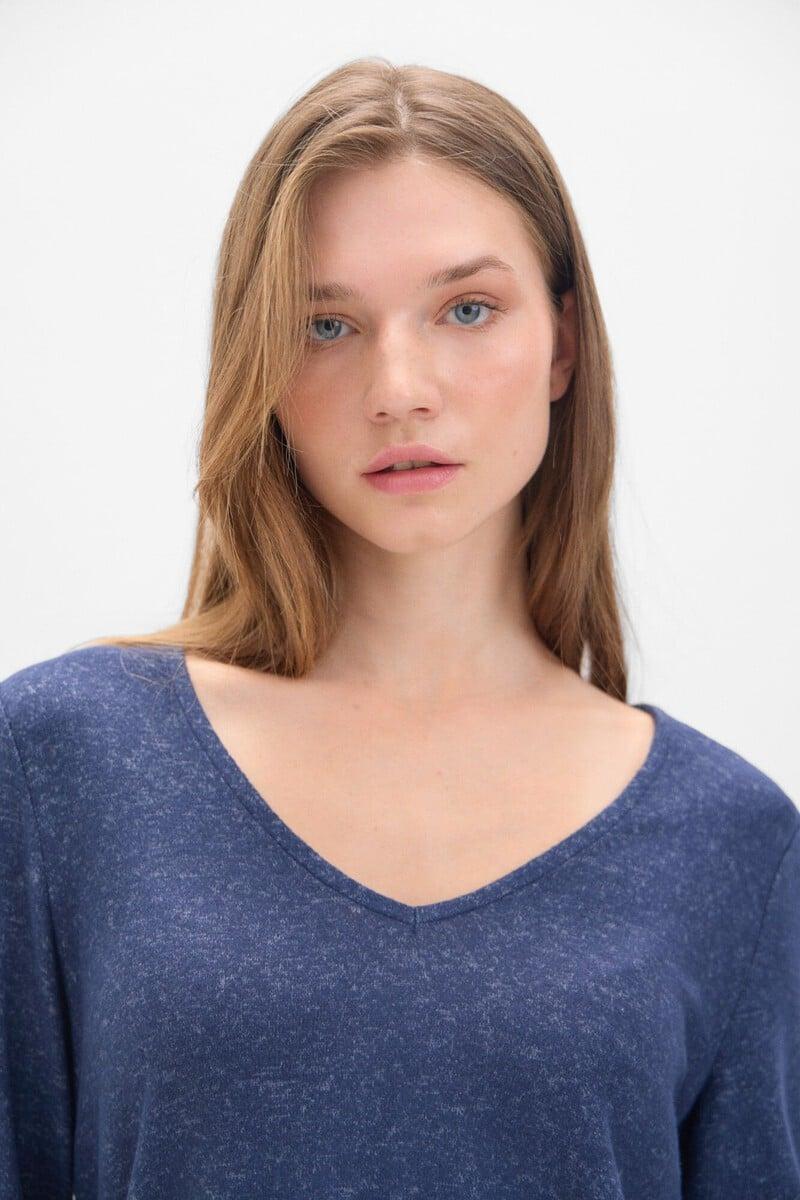 Cortefiel Camiseta Básica Cuello Pico
