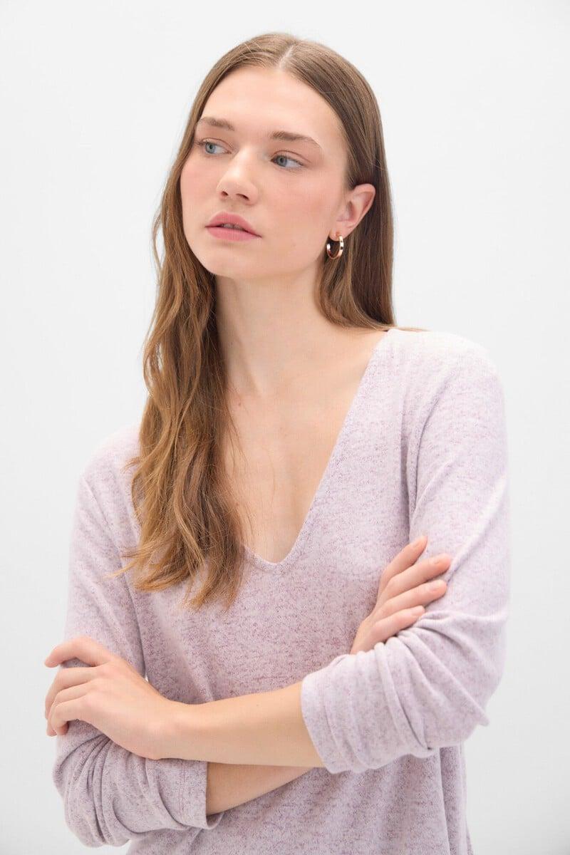 Cortefiel Camiseta Básica Cuello Pico