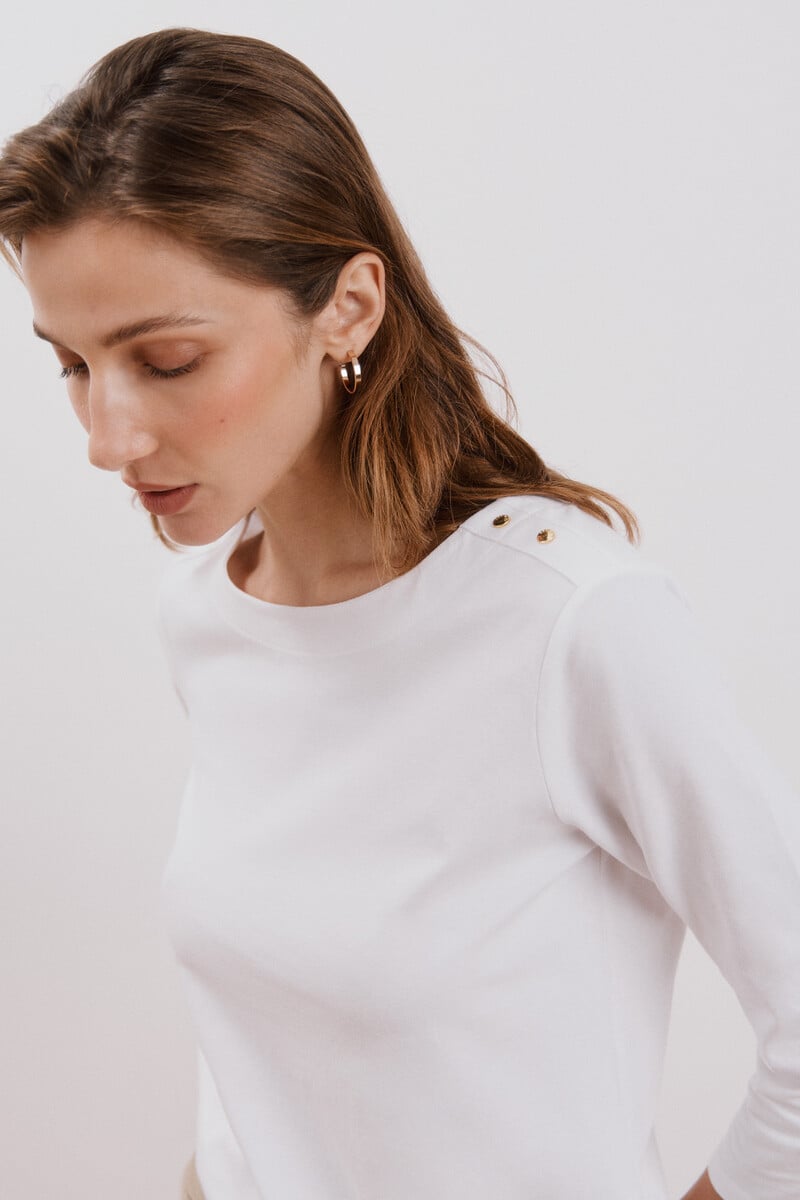 Cortefiel Camiseta Básica Escote Barco