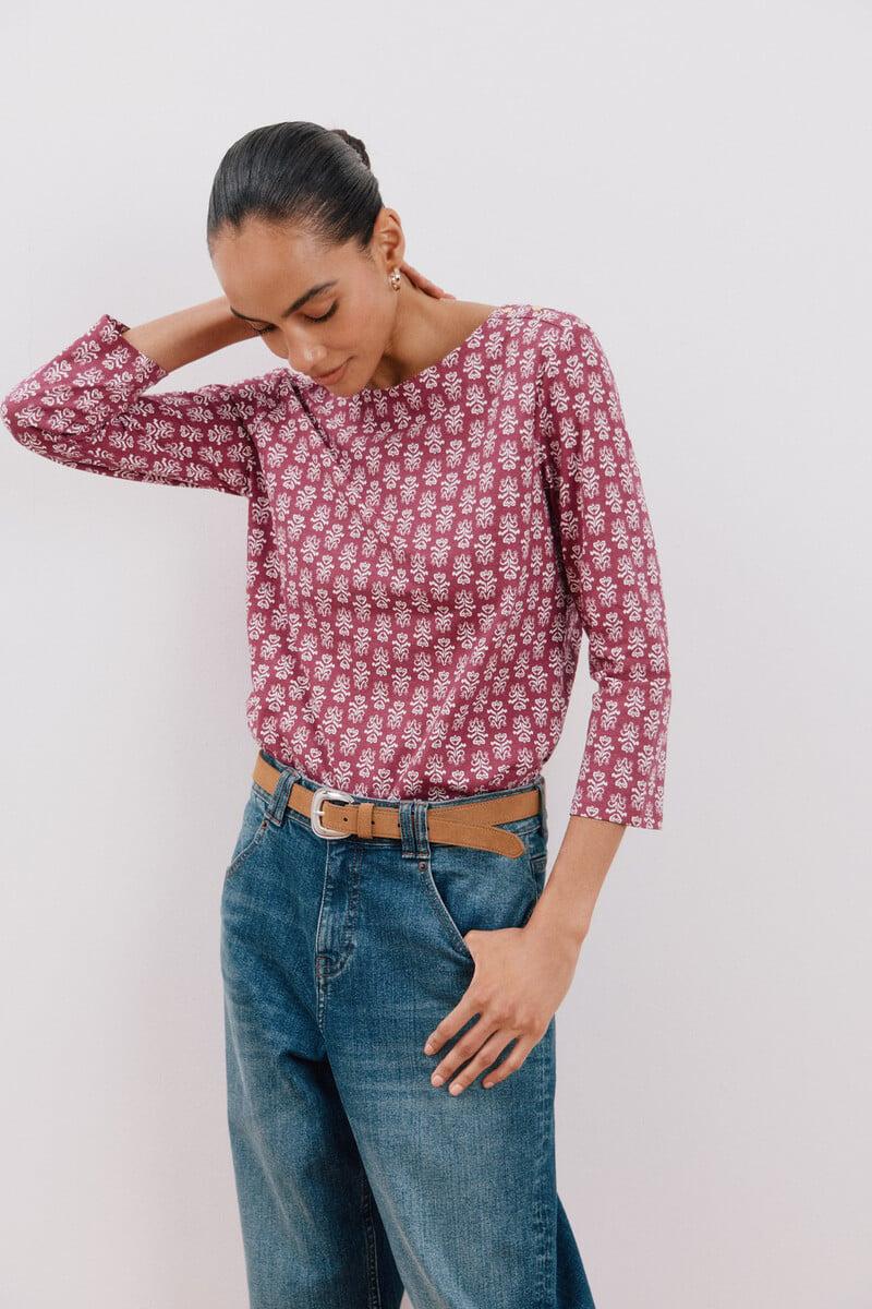 Cortefiel Camiseta Básica Escote Barco