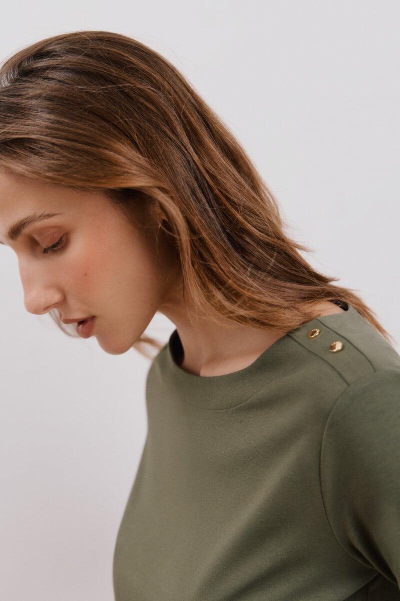 Cortefiel Camiseta Básica Escote Barco