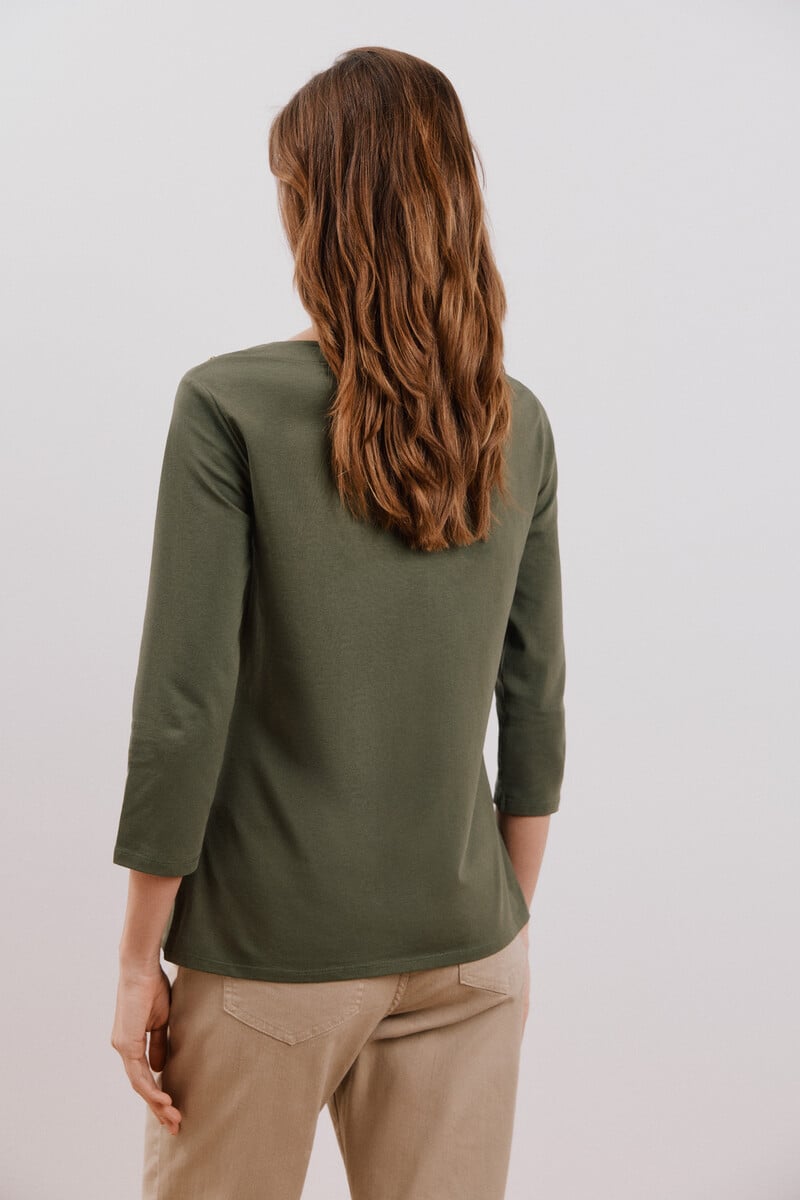 Cortefiel Camiseta Básica Escote Barco