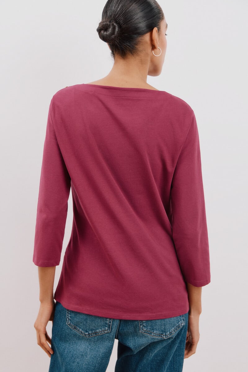 Cortefiel Camiseta Básica Escote Barco