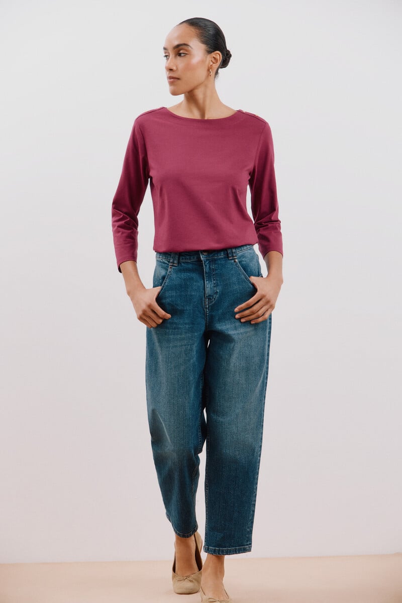 Cortefiel Camiseta Básica Escote Barco