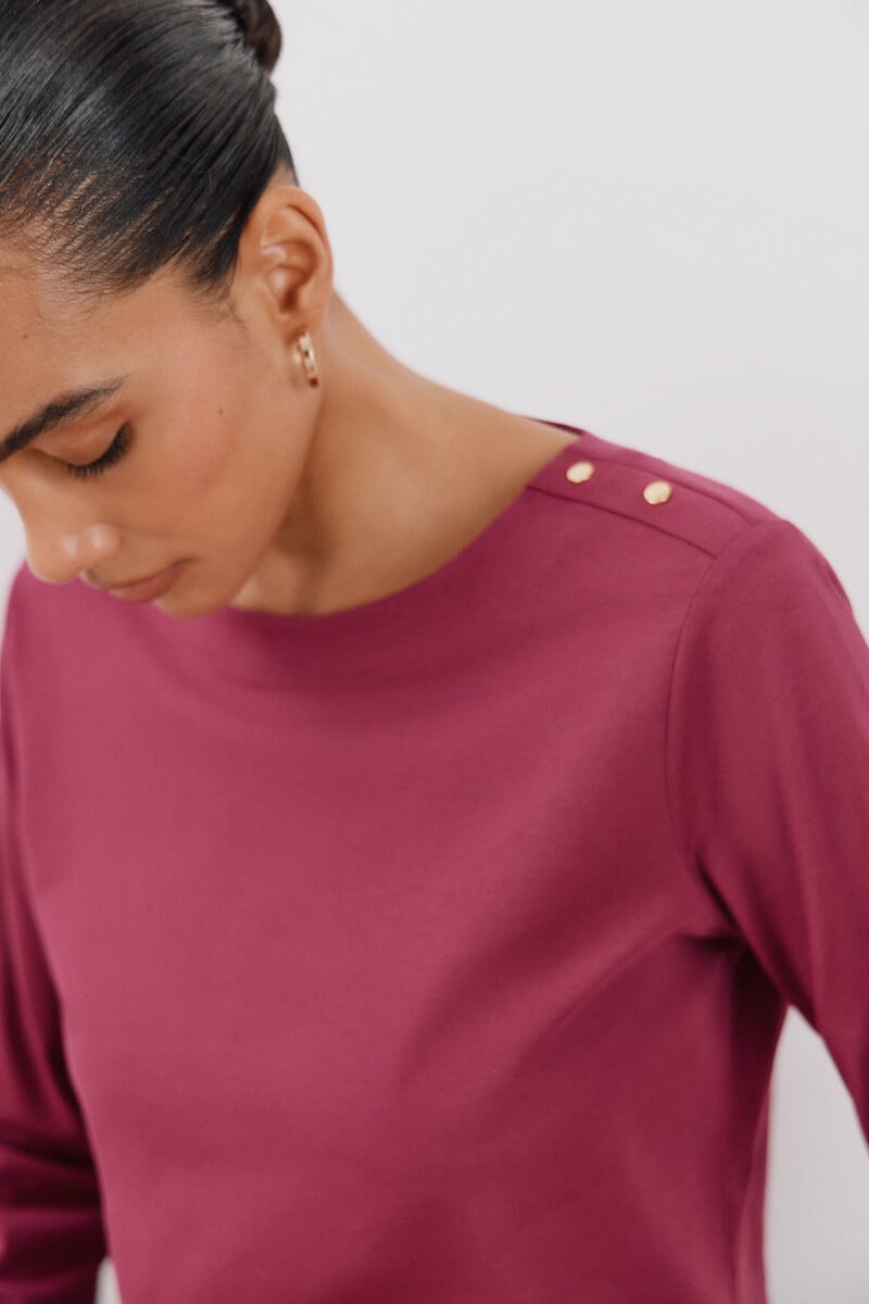 Cortefiel Camiseta básica escote barco