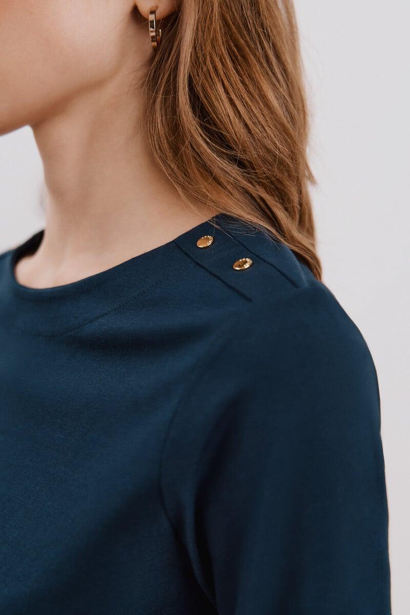 Cortefiel Camiseta Básica Escote Barco