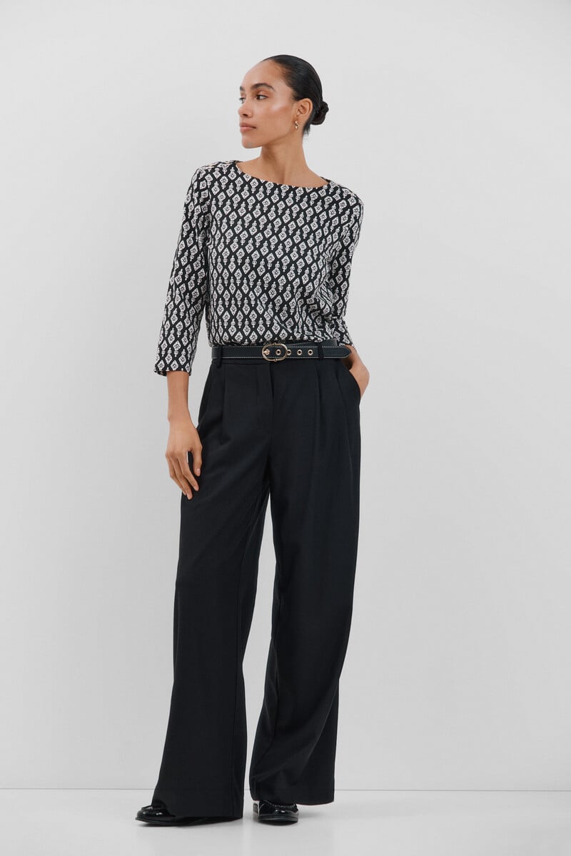 Cortefiel Camiseta Básica Escote Barco